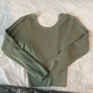 Cross back sweater